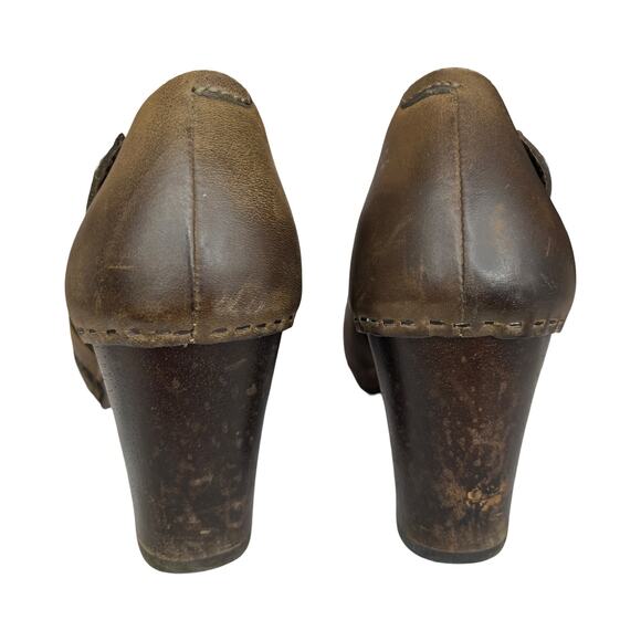 Dansko Becca Brown Leather Studded Heeled Clogs Women’s 40 US 9.5–10 Shoes - Picture 6 of 11